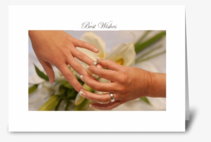 Best Wishes Greeting Card - Wedding Ring, HD Png Download, Transparent PNG