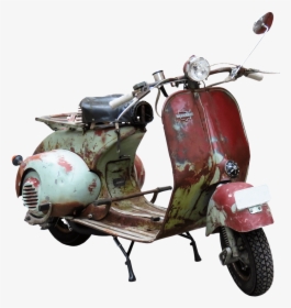 Motorized-scooter - Transparent Background Old Scooter Png, Png Download, Transparent PNG