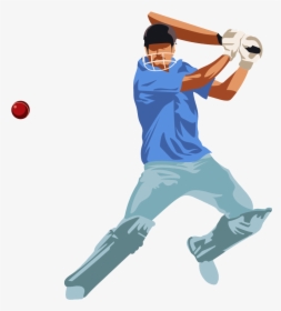 Cricket Players Vector Png , Png Download - Vector Cricket Player Png, Transparent Png, Transparent PNG