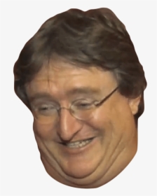 Gaben Laugh - Gabe Newell Face Png, Transparent Png, Transparent PNG