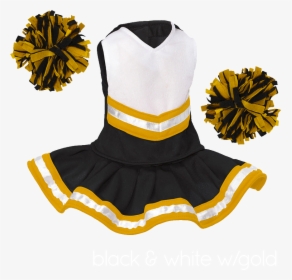 Whatzupwiththat ® Bearwear Cheerleader Outfit - Cheerleading Uniforms Black And Gold, HD Png Download, Transparent PNG