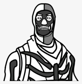 Skull Trooper Face Drawing Clipart , Png Download - Skull Trooper Drawing Easy, Transparent Png, Transparent PNG