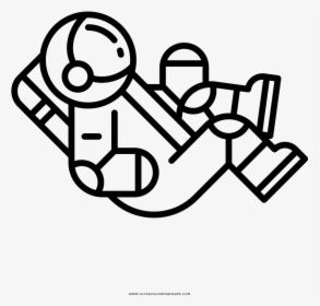 Clip Art Astronaut Helmet Drawing - Astronaut Black And White Png, Transparent Png, Transparent PNG