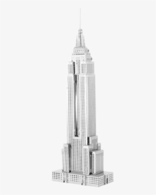 Empire State Building Metal Model Kit - Empire State Building Front View, HD Png Download, Transparent PNG