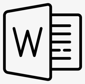 Microsoft Word Icon - Excel Icon Black And White, HD Png Download, Transparent PNG