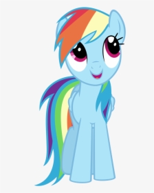 Rainbow Dash Looking Up - My Little Pony Rainbow Dash Front, HD Png Download, Transparent PNG