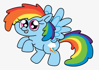 Drawing Ponies Rainbow Dash - Cartoon, HD Png Download, Transparent PNG