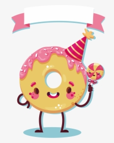 Donut Doughnut Cartoon Free Transparent Image Hd Clipart - Donut Cartoon Clipart Png, Png Download, Transparent PNG