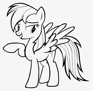 Rainbow Dash Coloring Pages For Kid My Little Pony - My Little Pony Coloring Pages Rainbow Dash, HD Png Download, Transparent PNG