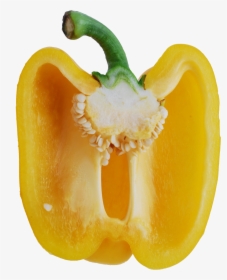 Bell Pepper Half - Half A Yellow Pepper, HD Png Download, Transparent PNG