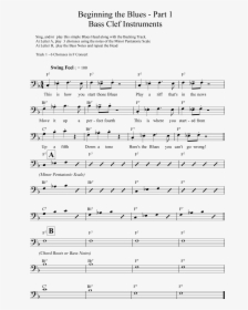 To Print The Notation For Part 1 Bass Clef - Sheet Music, HD Png Download, Transparent PNG