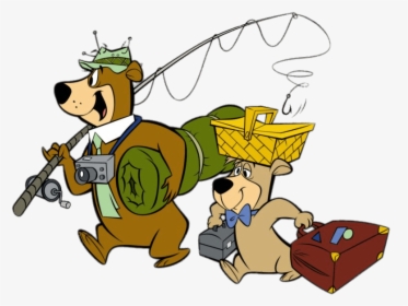 Yogi And Boo Boo Bear Go Fishing - Yogi Bear Cartoon Camping, HD Png Download, Transparent PNG