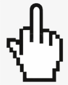 Pixel Grungeaesthetic Aesthetic Vaporwave - Middle Finger Cursor Png, Transparent Png, Transparent PNG