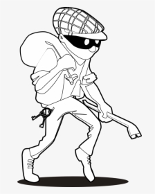 Thief, Robber Png, Download Png Image With Transparent - Burglar Clipart Black And White, Png Download, Transparent PNG