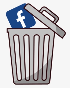 Putting The Facebook Icon In A Trash Can - Facebook Trash Can, HD Png Download, Transparent PNG