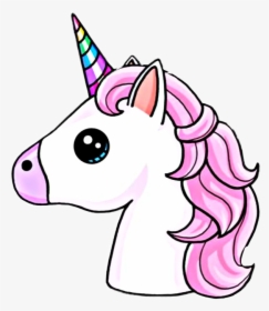 Unicorn Emoji Png - Easy Unicorn Drawing, Transparent Png, Transparent PNG