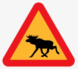 Warning Moose Roadsign Clip Arts - Warning Moose, HD Png Download, Transparent PNG