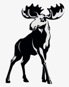 Lumberjack Clipart Moose - Moose Black And White, HD Png Download, Transparent PNG