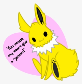 Cute Pokemon Valentine Jolteon Clipart , Png Download - Cartoon, Transparent Png, Transparent PNG