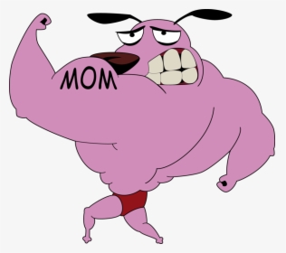 Transparent Puddle Clipart - Courage The Cowardly Dog Flexing, HD Png Download, Transparent PNG