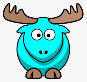Turquoise Moose Cartoon Svg Clip Arts - Cartoon Goat Clipart, HD Png Download, Transparent PNG