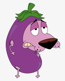 Courage Eggplant By Gth089-d4h0csw - Courage The Dog Eggplant, HD Png Download, Transparent PNG