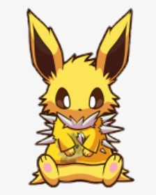 #jolteon #pokemon #electricidad #yellow #amarillo #kawaii - Cute Eevee Evolution Names, HD Png Download, Transparent PNG