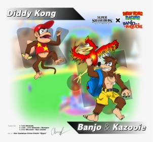 Transparent Diddy Kong Racing Png - Banjo Kazooie Comic Smash Bros Ultimate, Png Download, Transparent PNG