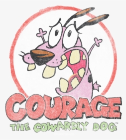 Courage The Cowardly Dog Vintage Courage Juniors T-shirt - Courage The Cowardly Dog Png, Transparent Png, Transparent PNG