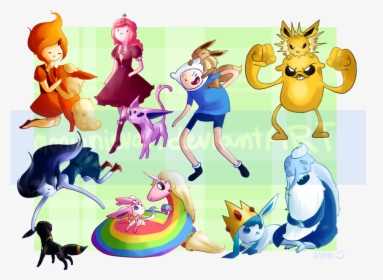 Http - //images6 - Fanpop - Time With Finn And Jake - Eeveelutions And Adventure Time, HD Png Download, Transparent PNG