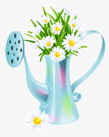 Daisies Clipart Multicolor - Watering Can Gardening Clipart, HD Png Download, Transparent PNG