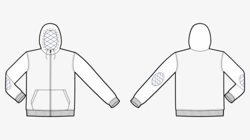 Hoodie Template Clip Arts - Transparent Sweatshirt Template Png, Png Download, Transparent PNG