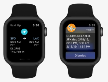 Tripit Apple Watch Alerts And Notifications - Watch, HD Png Download, Transparent PNG