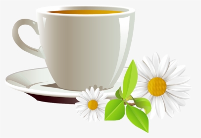 And Coffee Cup Of Tea Cafe Daisies - Cup Tea Png, Transparent Png, Transparent PNG