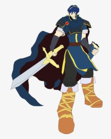 Marth Ssb18 - Cartoon, HD Png Download, Transparent PNG