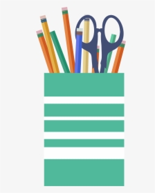 Office Cup With Scissors, Pencils And Pens Clip Arts - Pencils And Pens Png, Transparent Png, Transparent PNG