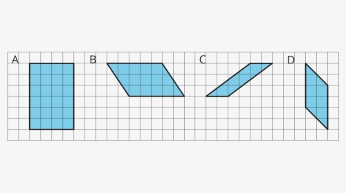 Four Parallelograms A D - Area Of Parallelogram On Grid, HD Png Download, Transparent PNG