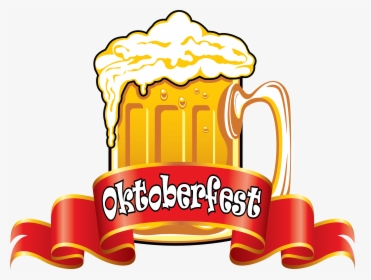 Oktoberfest Red Banner With Beer Image Clipart - Oktoberfest Beer Png, Transparent Png, Transparent PNG