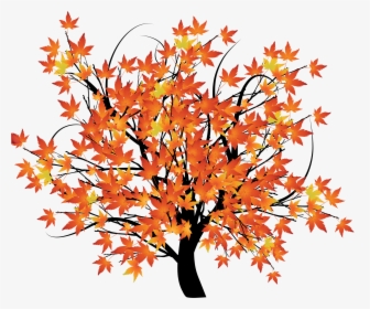 An Autumn Background Scene With Trees - Fall Tree Transparent Background, HD Png Download, Transparent PNG