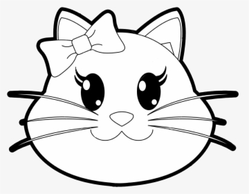Clipart Black And White Cute Animal Head, HD Png Download, Transparent PNG