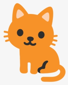 Cute Cat Head Sticker , Png Download - Android Cat Emoji, Transparent Png, Transparent PNG