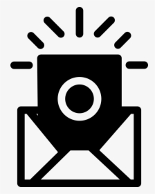 Open Envelope With Surprise - Surprise On Line Icon, HD Png Download, Transparent PNG