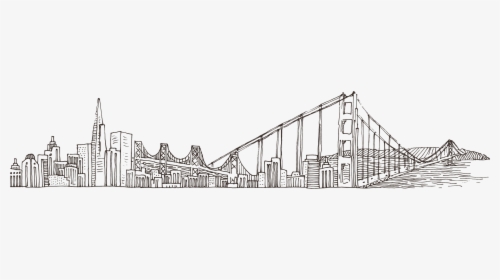 Brooklyn Bridge Golden Gate Bridge Drawing Vector Graphics - Easy San Francisco Drawings, HD Png Download, Transparent PNG