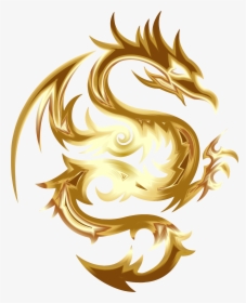 Gold Tribal Dragon 56 No Background Clip Arts - Gold Dragon Logo Png, Transparent Png, Transparent PNG