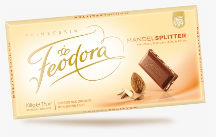 Feodora Milk Chocolate Bar With Almonds, HD Png Download, Transparent PNG