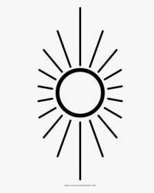 Rayos De Sol Png Graphic Black And White Download - Sun Minimal, Transparent Png, Transparent PNG