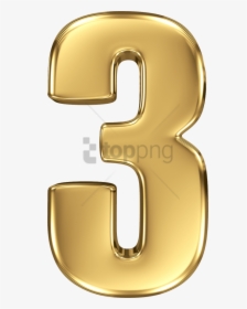 Gold Number Png - Number 3 Gold Png, Transparent Png, Transparent PNG