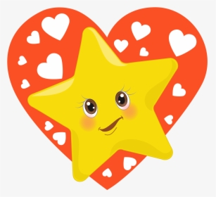 Cute Emoticon Star Clip Art, HD Png Download, Transparent PNG