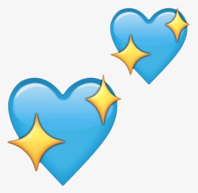 Heart Emoji Blue Sparkle Blueheart Heartemoji Sparkling - Purple And Blue Heart Emoji, HD Png Download, Transparent PNG