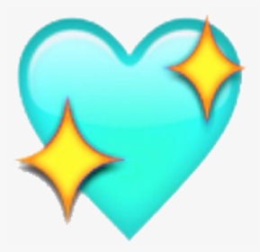 Clip Art Aesthetic Emojis - Light Blue Emoji Heart, HD Png Download, Transparent PNG